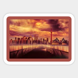 Hot Summer City Sticker